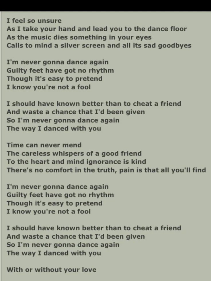 Песня джорджа майкла careless whisper. Careless Whisper текст. George Michael Careless Whisper текст. Im never gonna Dance again текст.