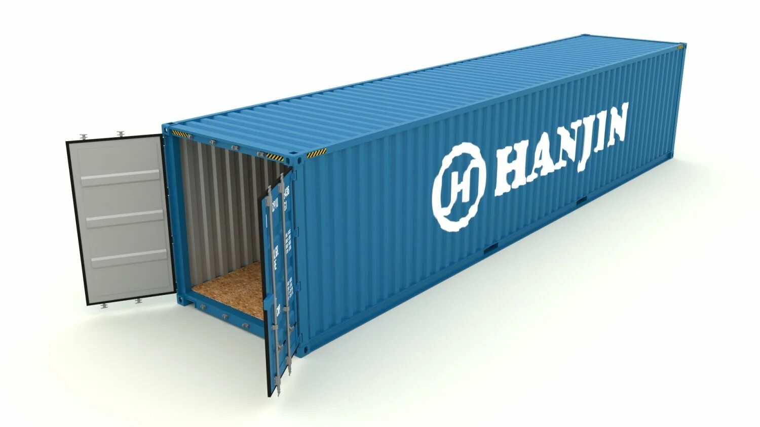 Контейнер 3д модель. Контейнер 40 футов hanjin. модель container.blend. модель морского контейнера.