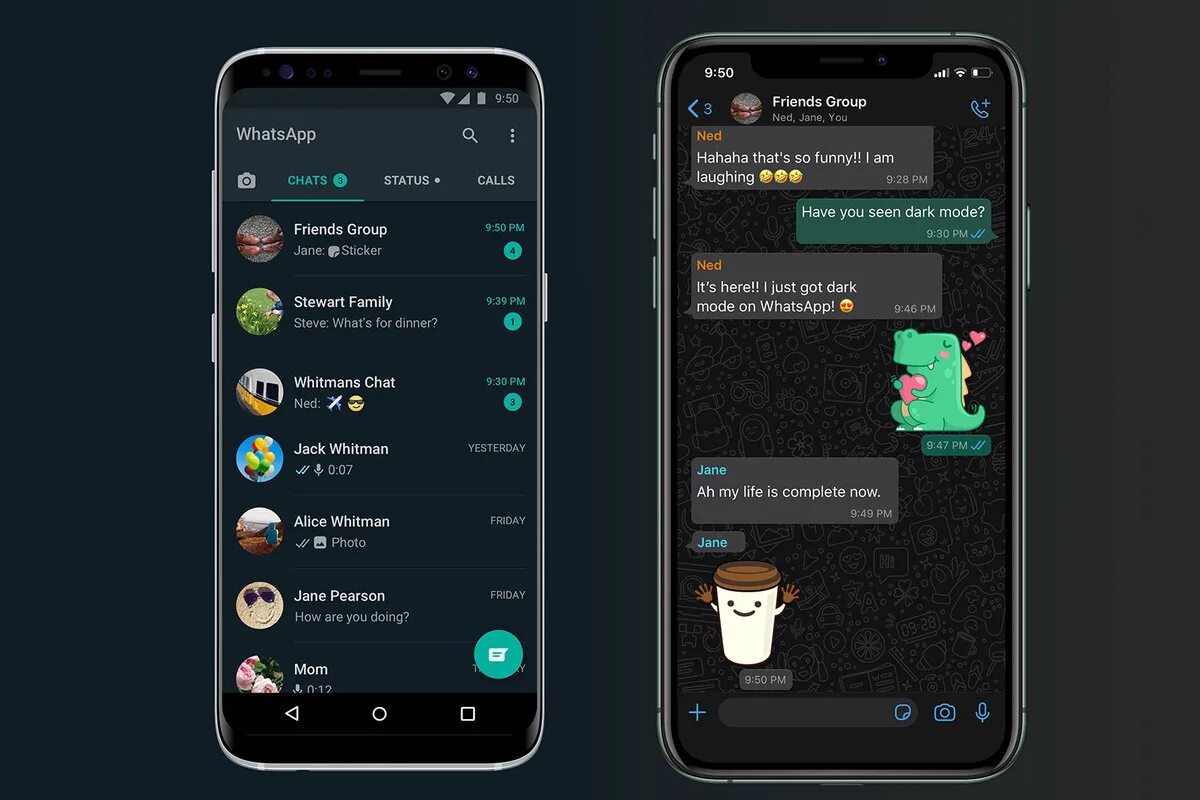 Темы для ватсап. Ватсап темная тема. WHATSAPP Dark Mode Android. Новая версия ватсап. Whatsapp версии 2023