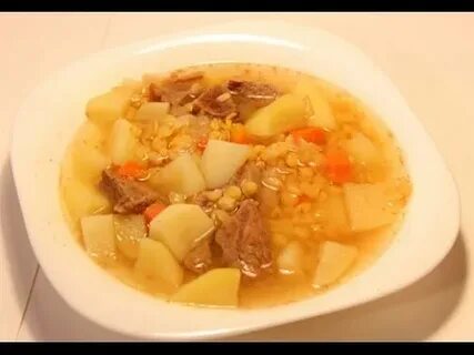 Гороховый суп с мясом мультиварке