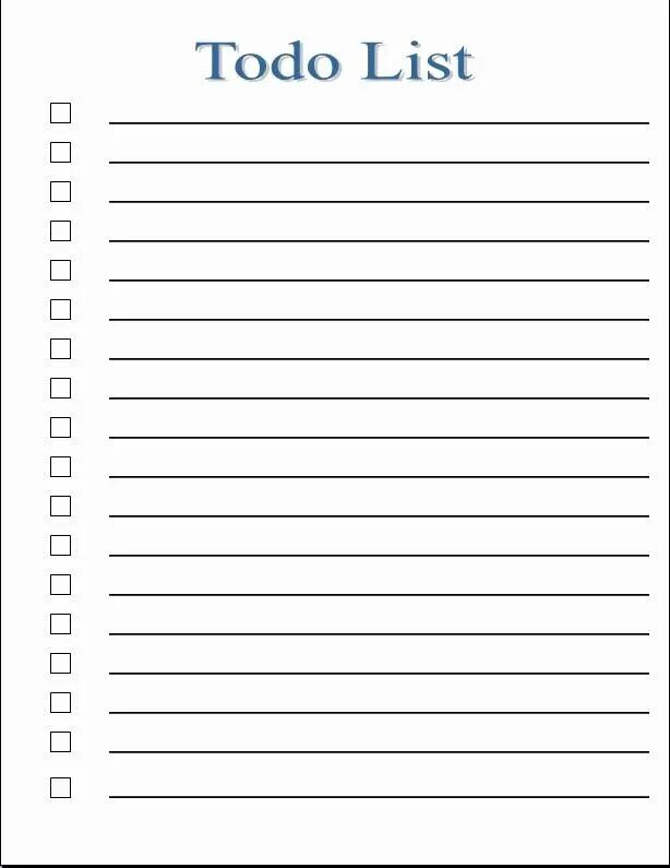 4 to do lists