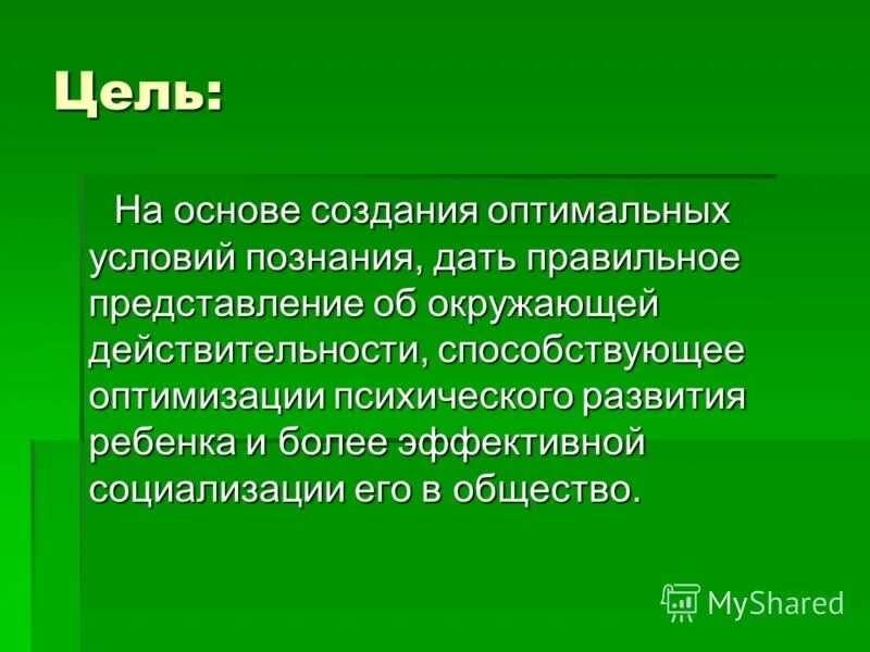 Представлений об окружающей действительности..