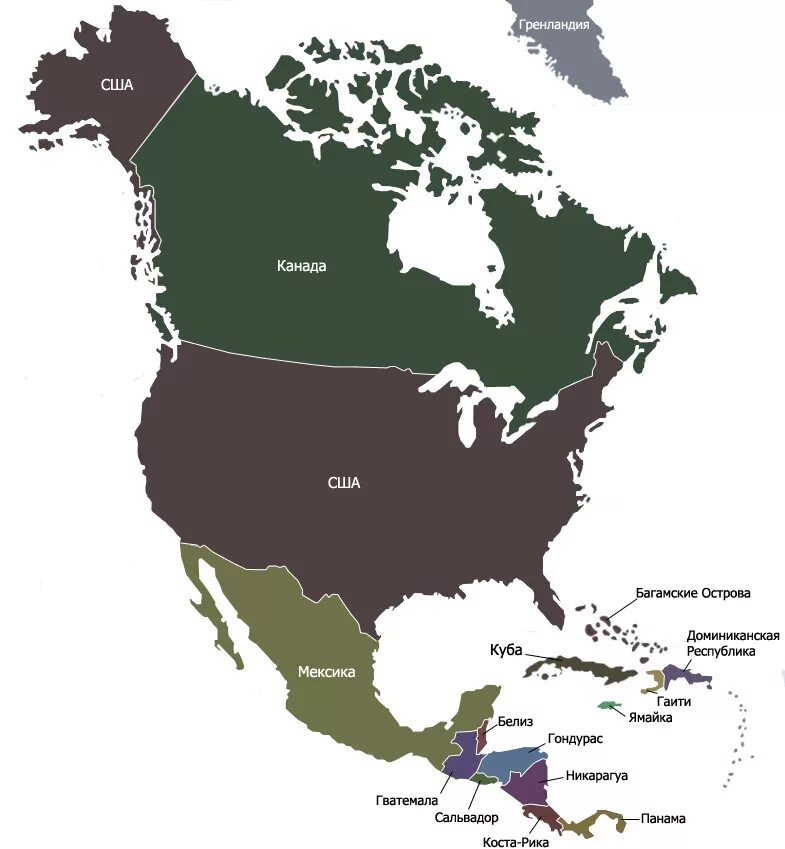 Сайты северная америка. Гондурас на карте Северной Америки. Карта США И Канады. США на карте Северной Америки. Канада на карте Северной Америки.