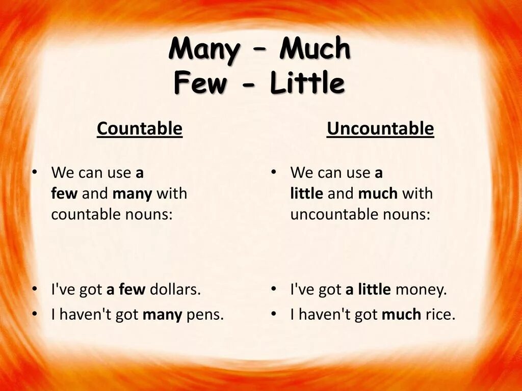 Much many few little правило. Much many little a little few a few правило. Употребление many much a little a few a lot of. Употребление few little much many.