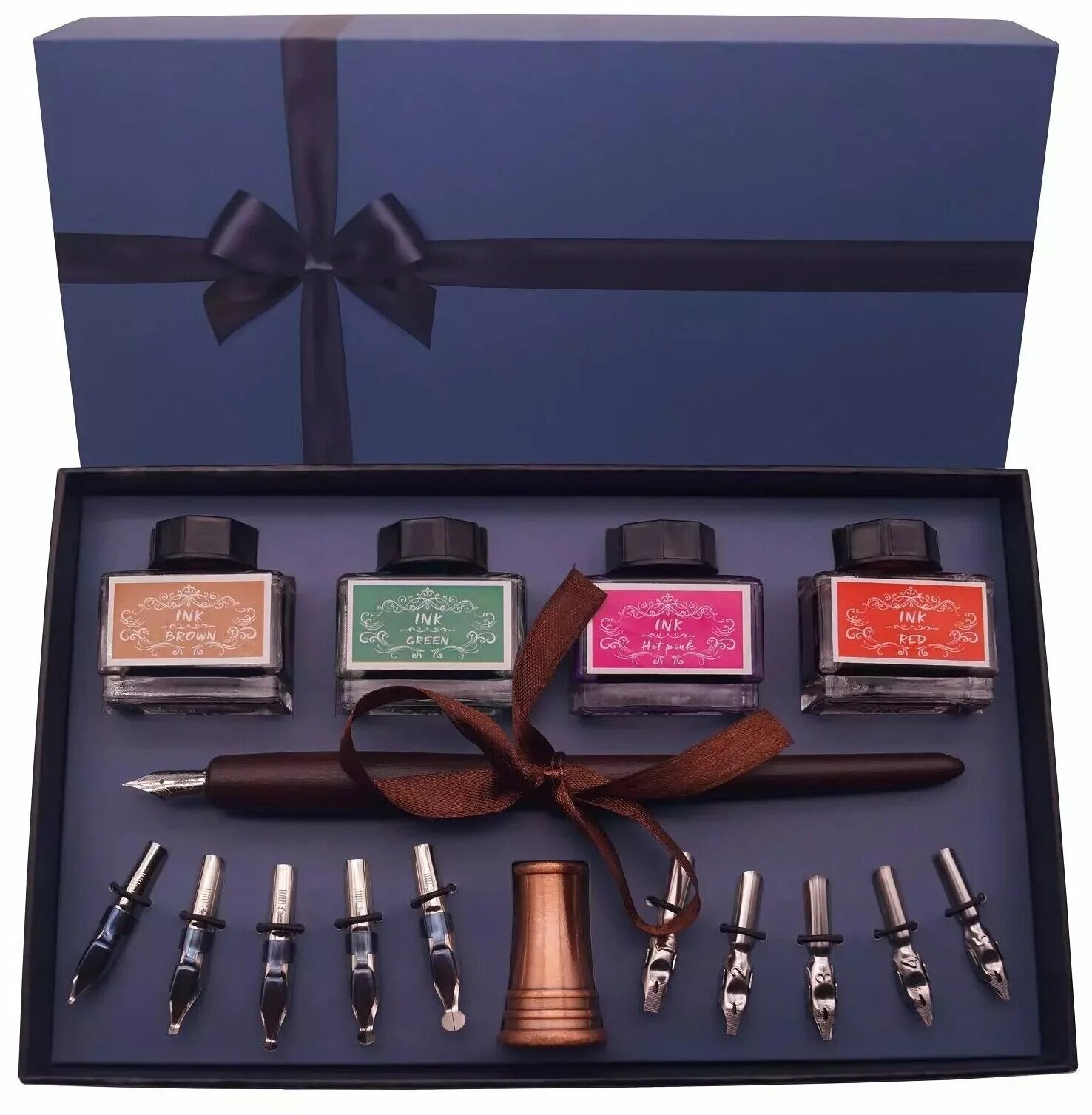 подарочный набор перьев для каллиграфии. Calligraphy pen ручка. набор для каллиграфии soulart. ручка перо для каллиграфии с чернилами гарри поттер. набор перьевых ручек.
