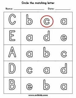 Letter a b c