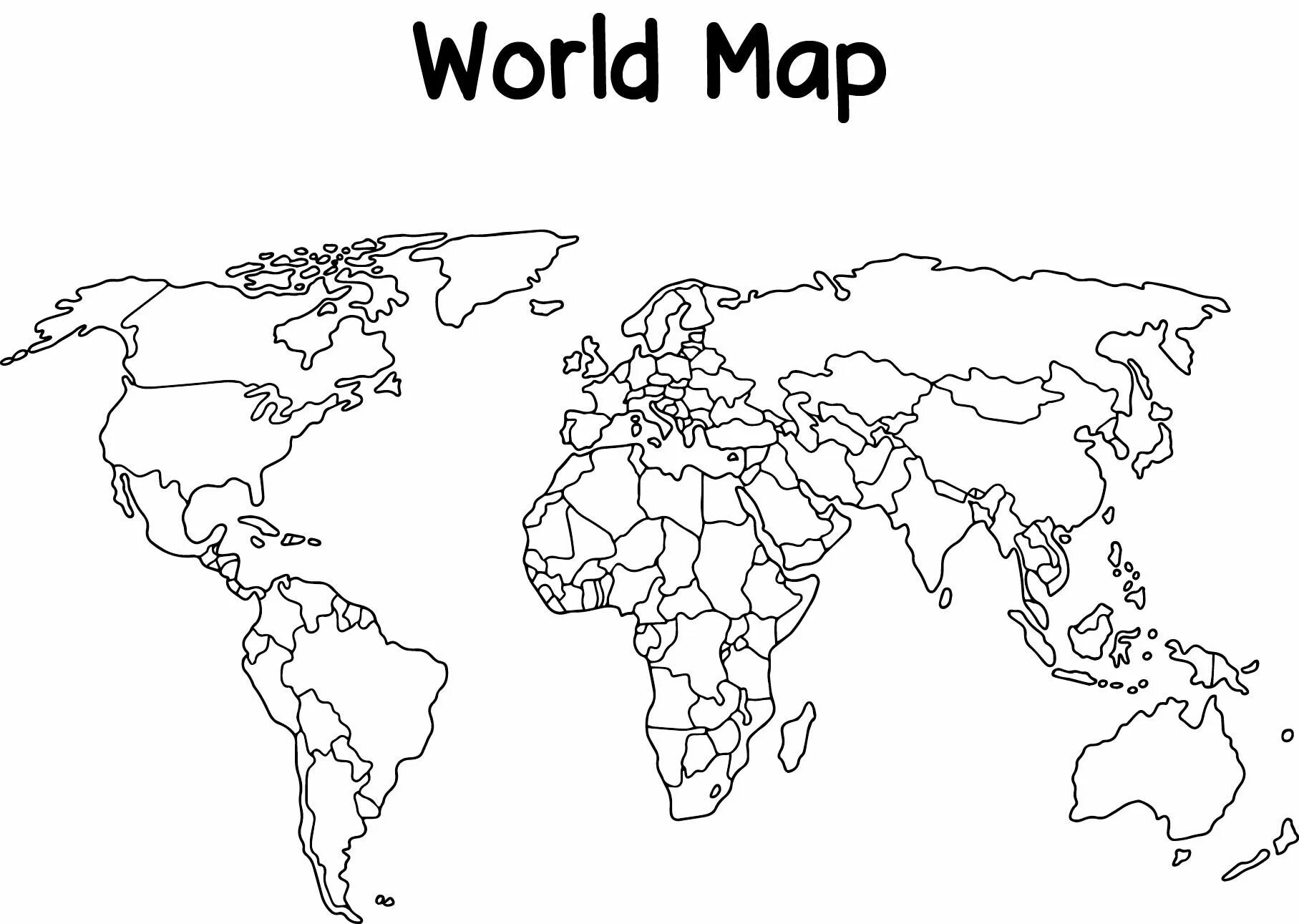Map of the world for mapping. Map of the world for mapping