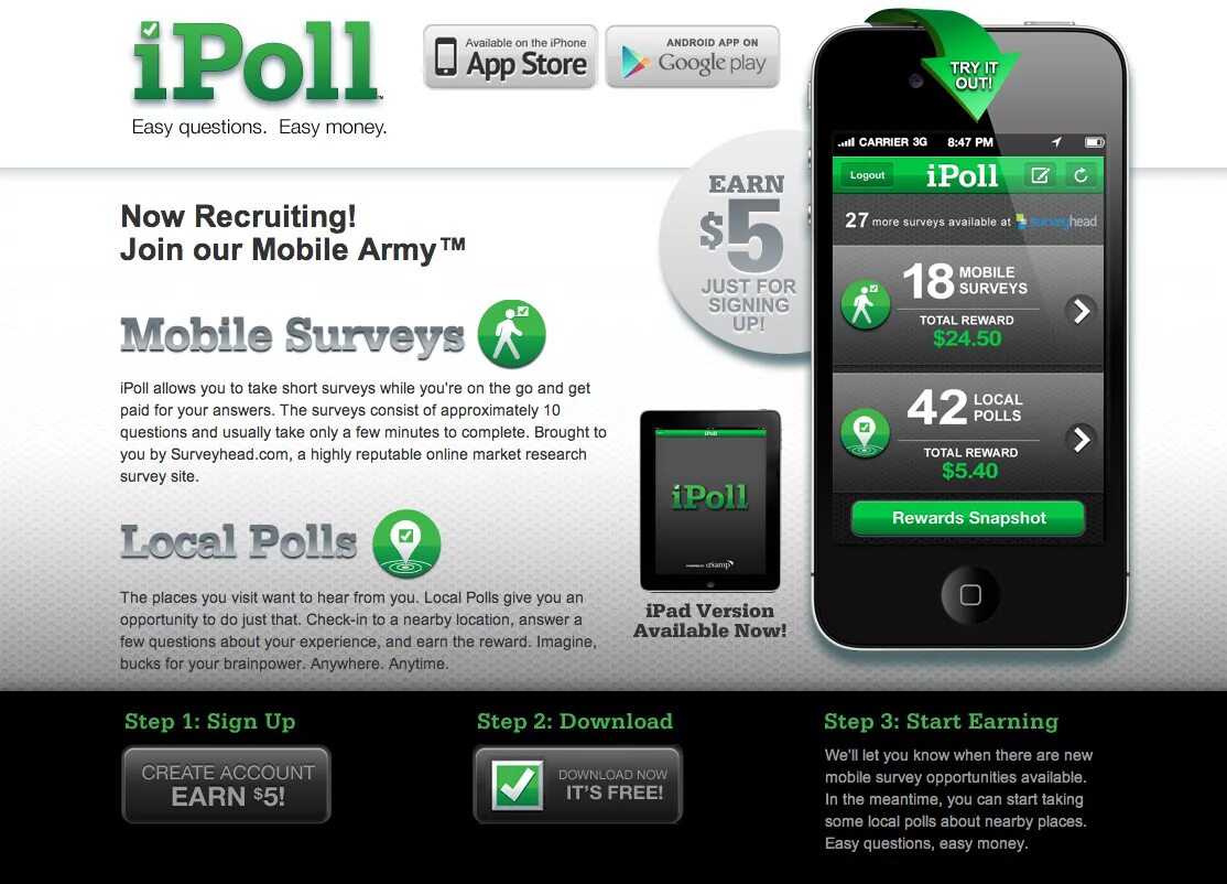 Survey application. Easy money приложение. survey mobile app. easy questions. android version available now.