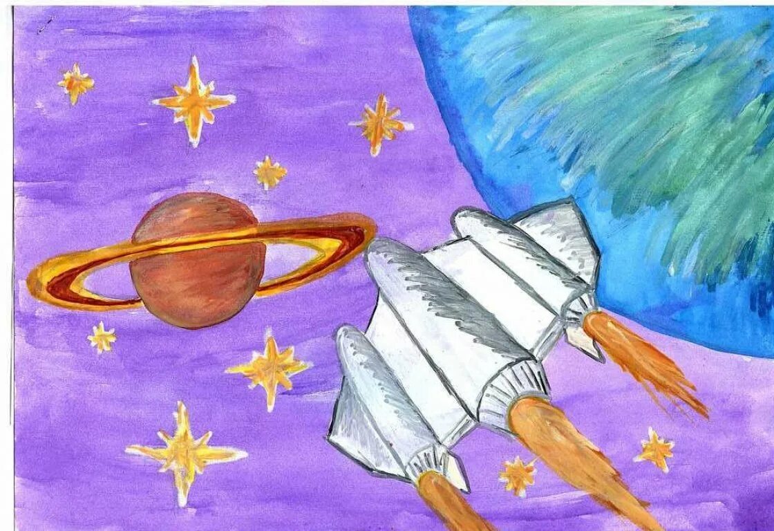 Рисунок на космическую тему. Рисунок на тему космос. Детский рисунок космос. Рисование для детей космос. Космос глазами детей.