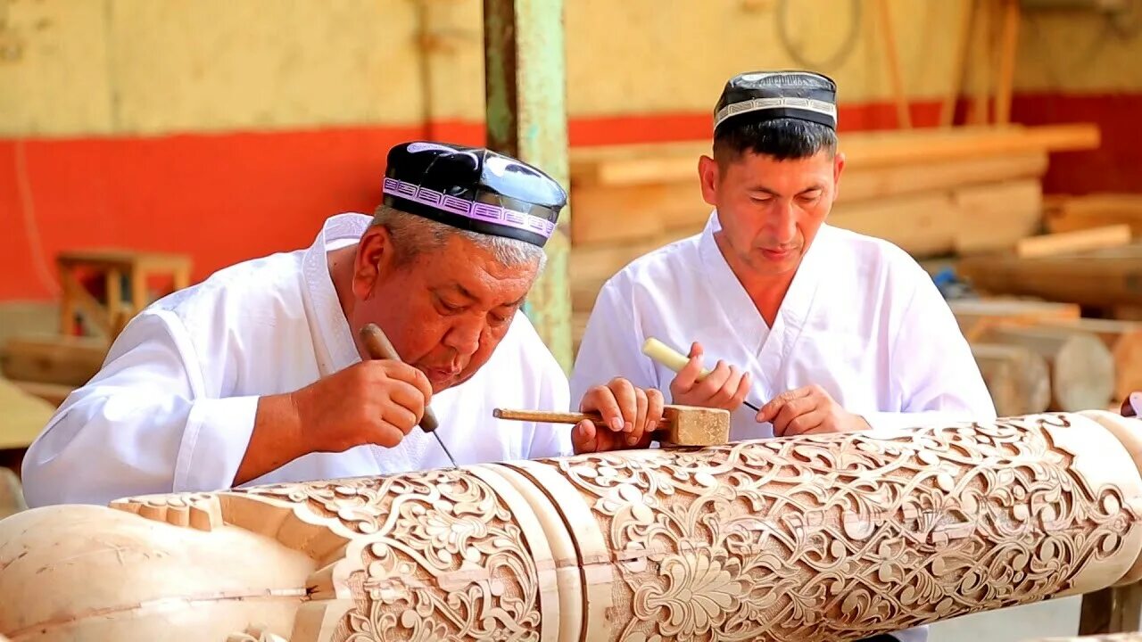 Margilon hunarmandchilik. Санъати кандакори. ЙОГОЧ уймакорлик. Резьба по дереву Узбекистан.