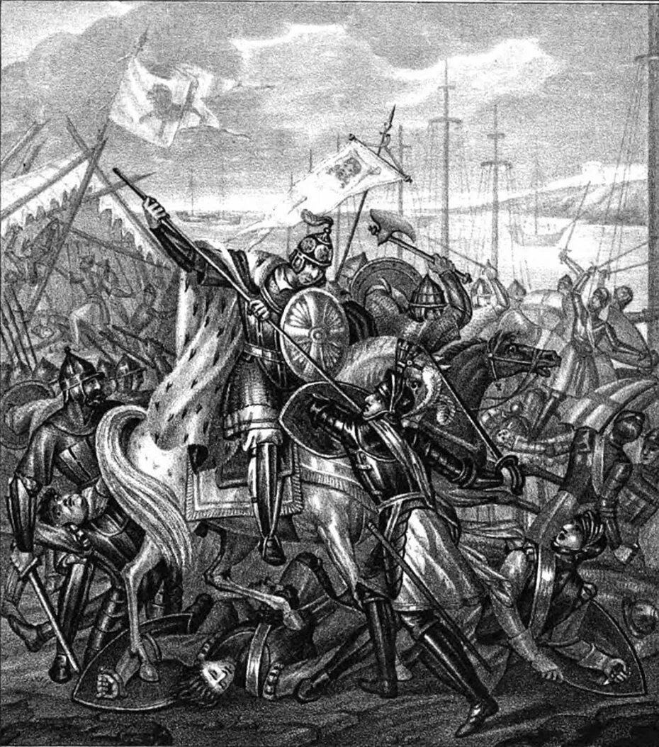 Войско шведского короля высадилось в устье невы. Б Чориков Невская битва. Битва Невского со шведами Чориков.