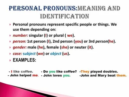 Pronoun examples