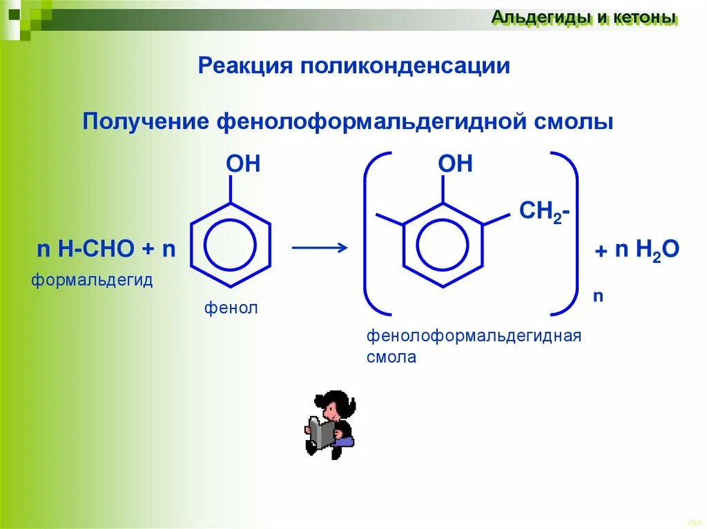 Реакция поликонденсации фенола с формальдегидом. Реакция поликонденсации альдегидов. Реакция поликонденсации фенола с альдегидами. Взаимодействие фенола с формальдегидом реакция. Реакции образования фенола