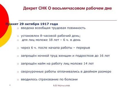 Введение восьмичасового рабочего дня