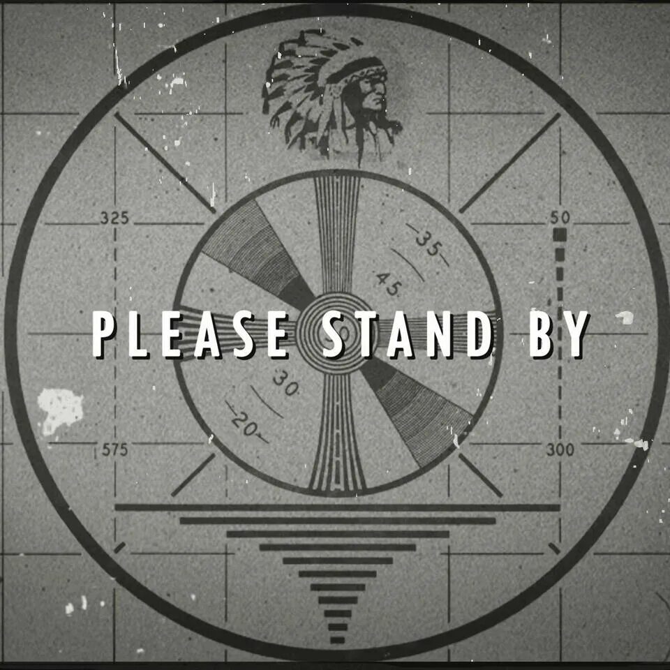 Fallout 4 please Stand by. Фоллаут please Stand by. Картинка please Stand by. Экран please Stand by.