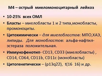 Острый моноцитарный лейкоз