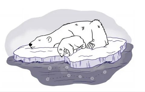 Медведь на льдине рисунок для детей