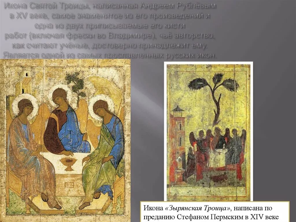 Описание святой троицы. Икона Святая Троица Андрея Рублева.