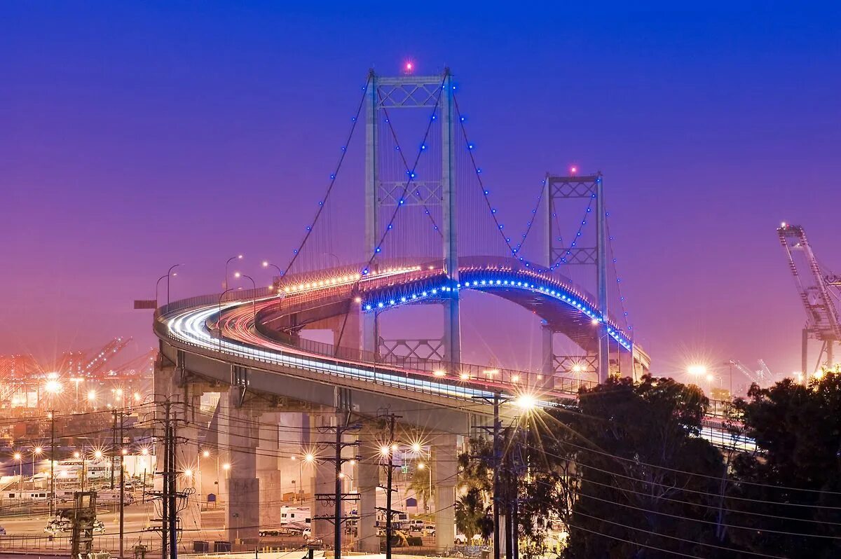 Your san. Южная Калифорния. Винсент мост. Vincent Thomas Bridge. San Pedro Bridge.