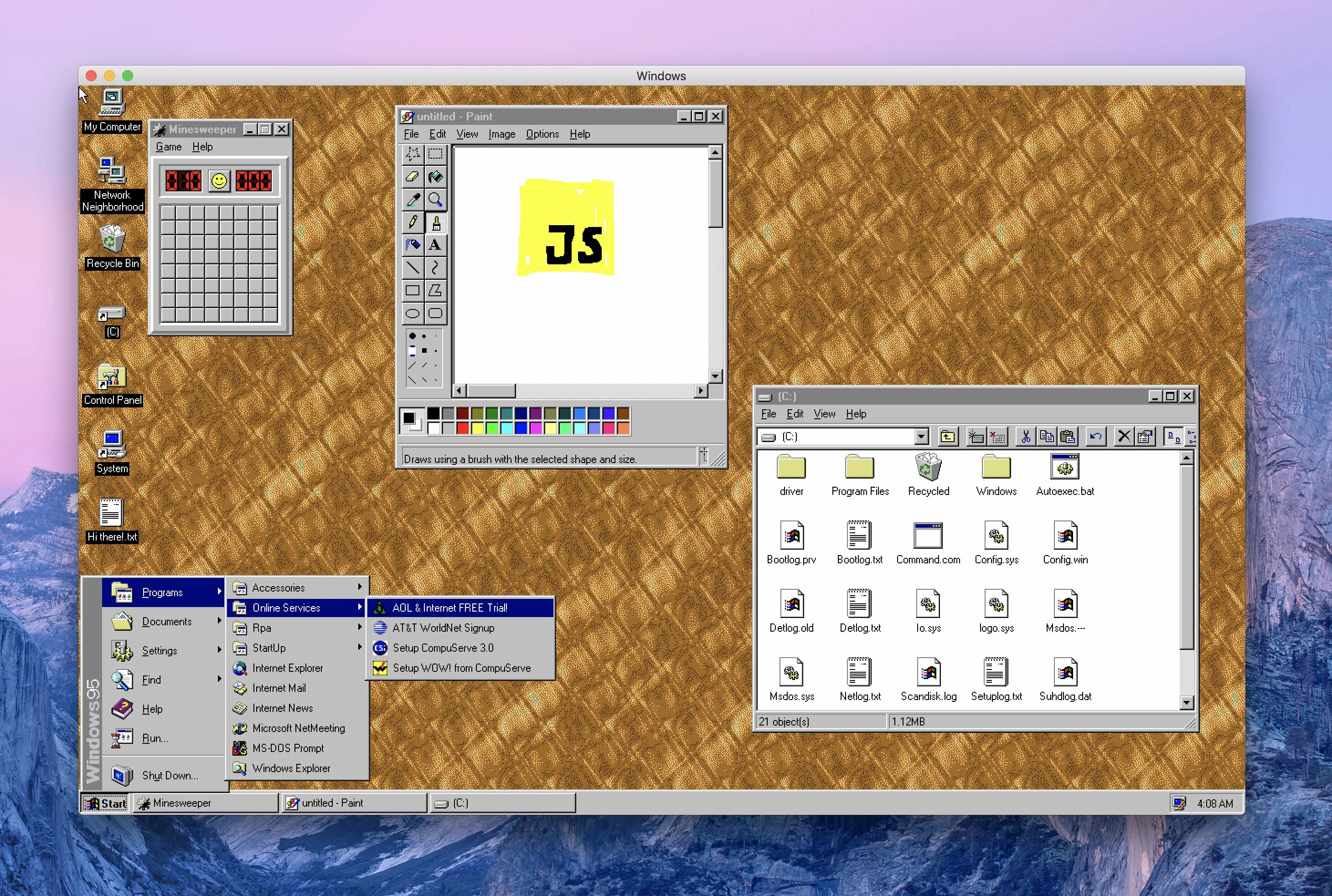 Графический Интерфейс Windows 95. Операционная система Windows 95. Изображение интерфейса ОС Windows 95. Windows 95 1995.