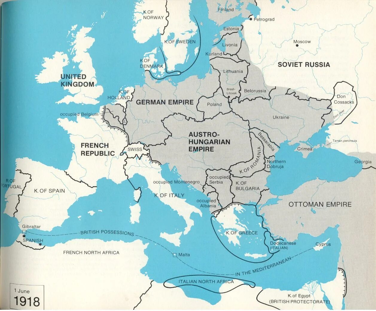 Карта Европы 1918 года политическая. Карта Европы со странами 1918 года. Европейская карта 1918 года.