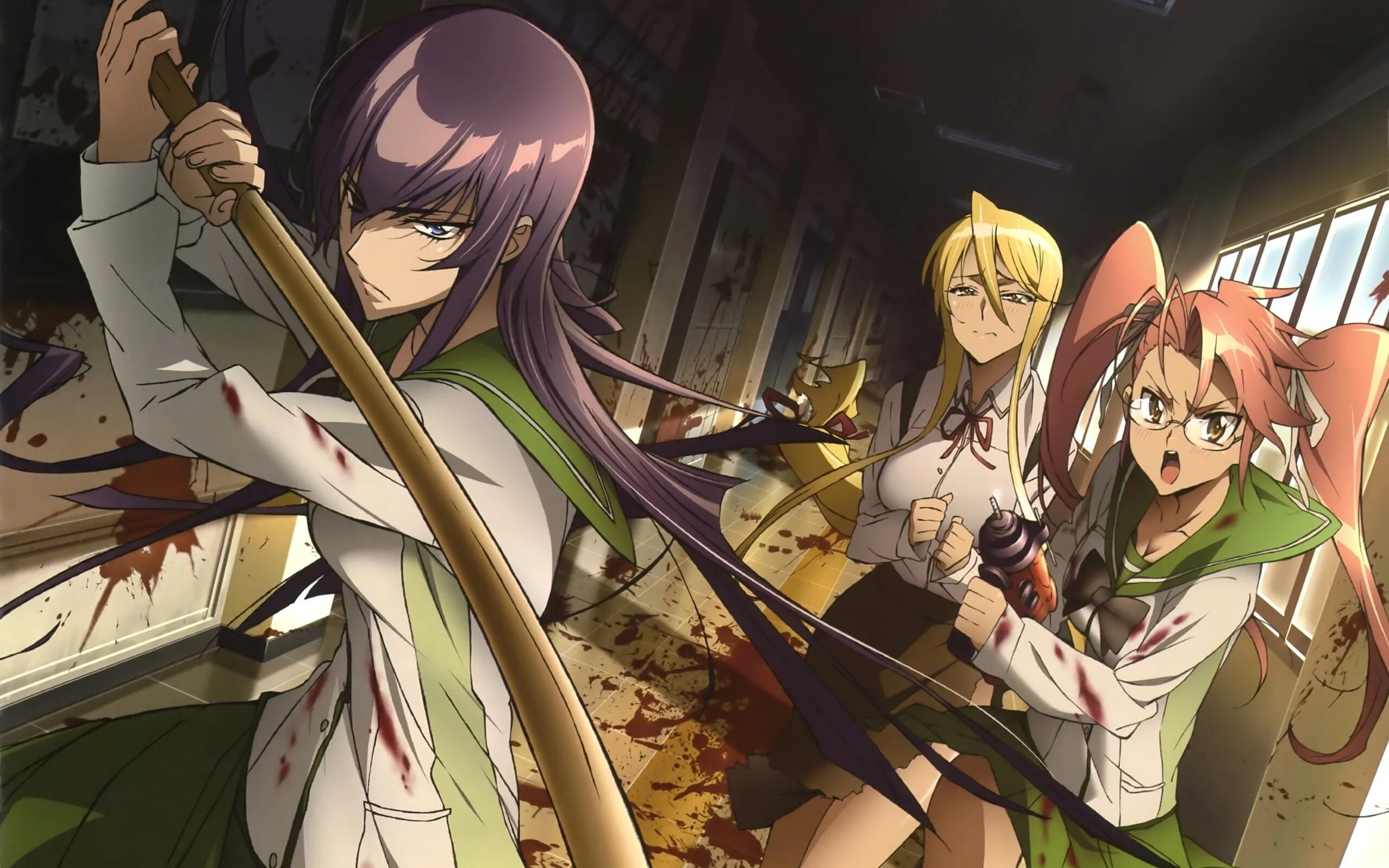 High school of s. Highschool of the Dead («школа мертвецов», 2010) этти. Школа мертвецов Саэко Бусудзима. High School of the Dead Саэко. Школа мертвецов Юрико.