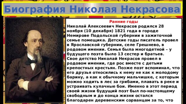 Биография 10 предложений. Биография н а Некрасова кратко. Некрасов краткая биография.