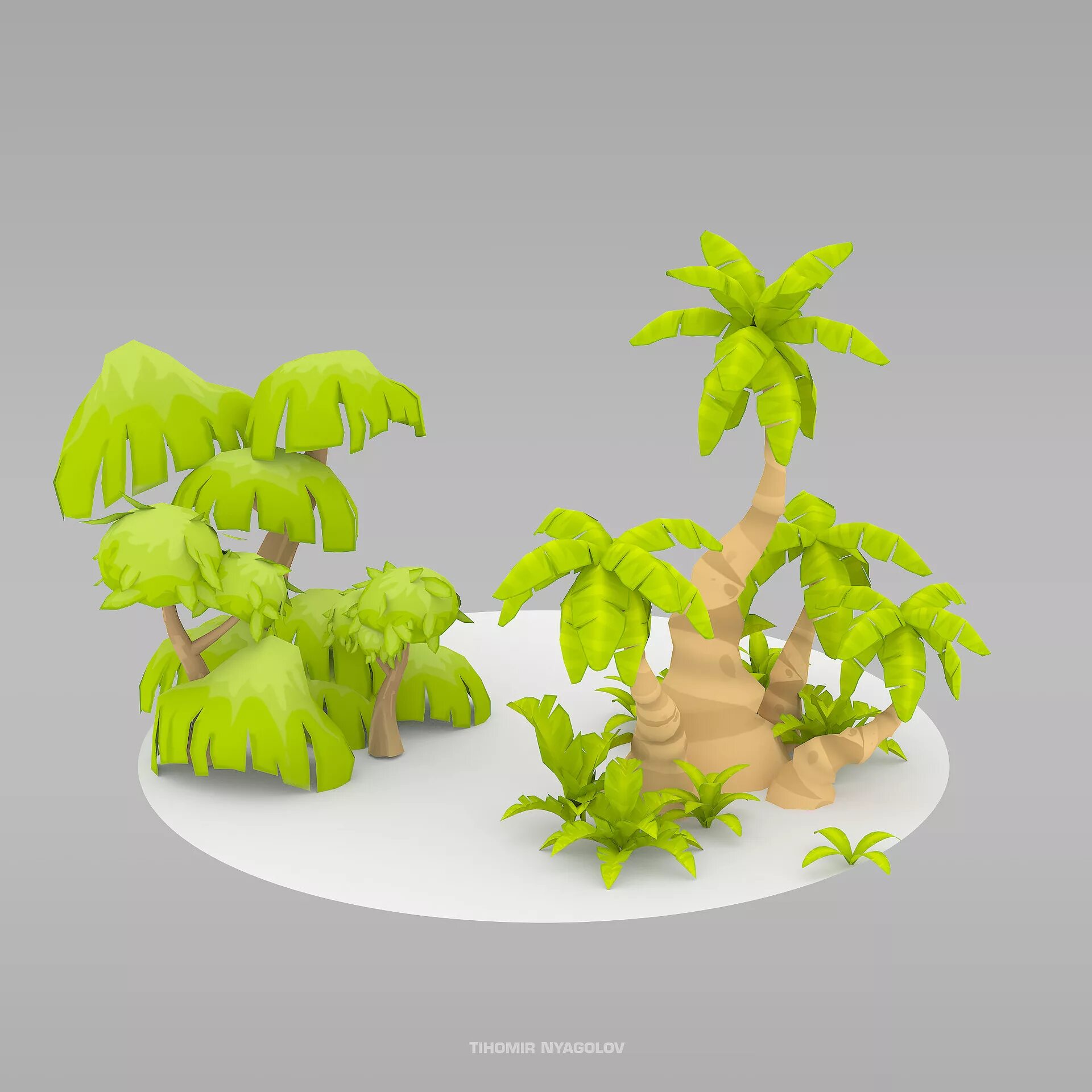 Low plants. Лоу Поли Оазис. Пальма 3д модель Low Poly. Растения 3д. Тропический Оазис.