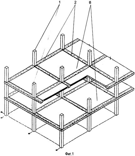 Монолитный железобетонный связевой каркас. Система куб2,5 стык плита колонна. Каркасная безригельная схема здания. Схема монолитного перекрытия здания. Система жб куб 2,5.