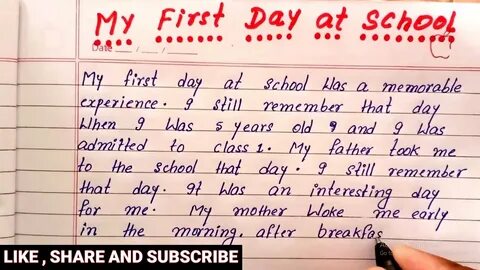 At school writing essays was a real