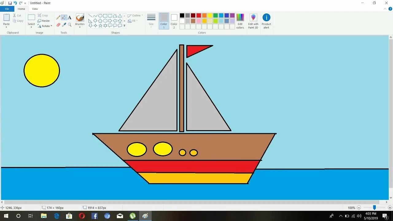 Работа в paint. Кораблик нарисованный в паинте. Корабль в паинте. Рисунок в паинте кораблик. Корабль в паинте рисунок.