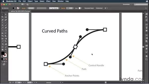 Curve path. Long path tool. path direction handles.
