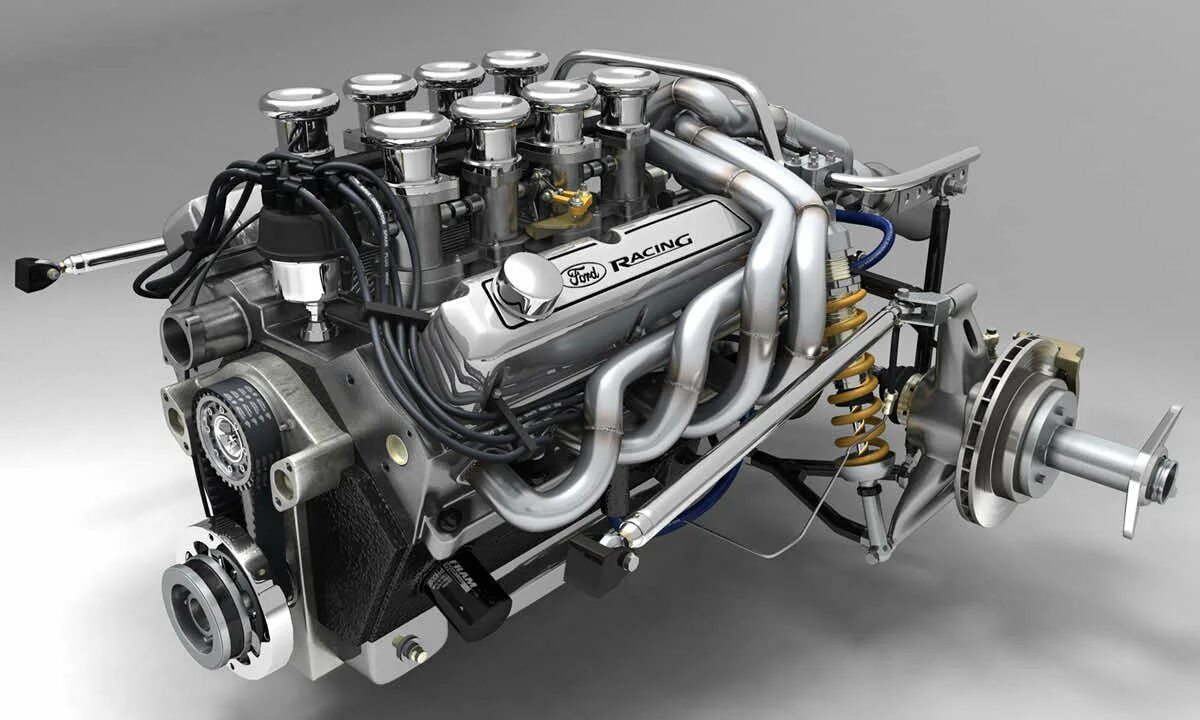 Layer engine. Ford gt40 engine. автомобильный двигатель. мотор машины. автомобиль с двигателем внутреннего сгорания.