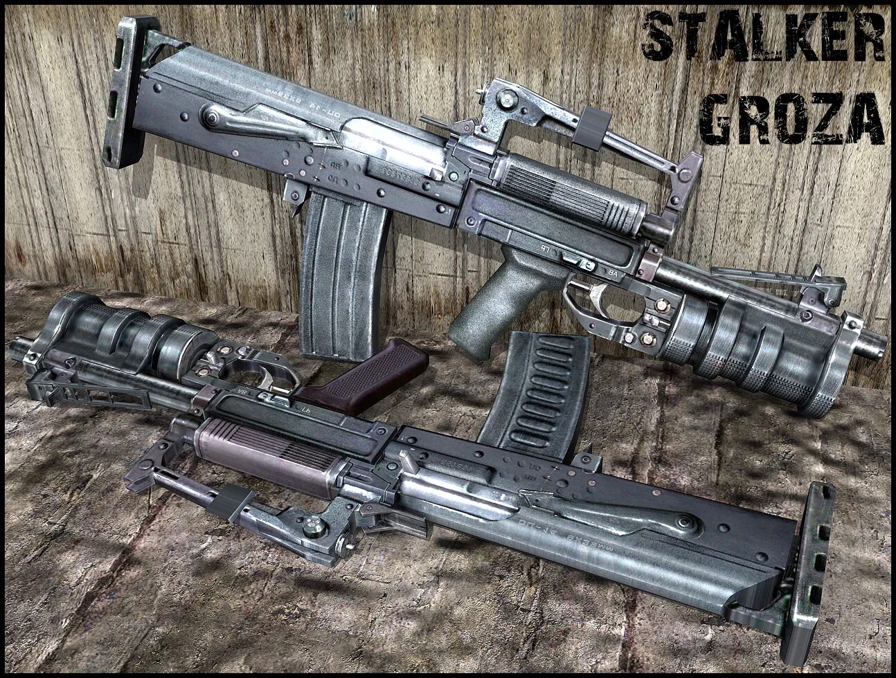 Сталкер оружие гп 37. Сталкер оружие гром. Гроза 1 сталкер. Автомат гроза сталкер. Сталкер оружие гром.
