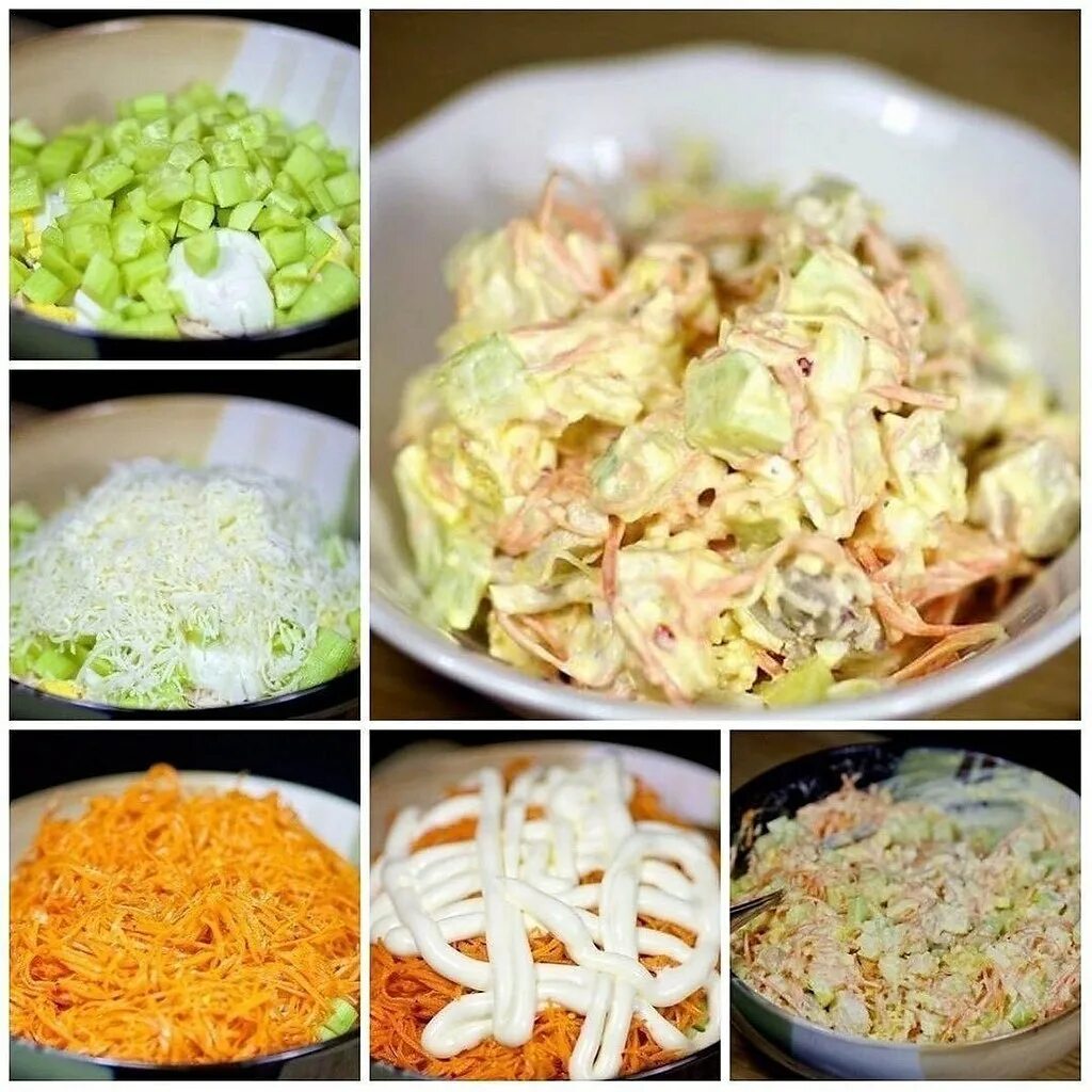 Салат журавлик с корейской морковью. Салат с корейской морковью и курицей. Салат по краковски с корейской морковью. Салат фаттуш с корейской морковью. Салат с морковкой по-корейски и копченой курицей.