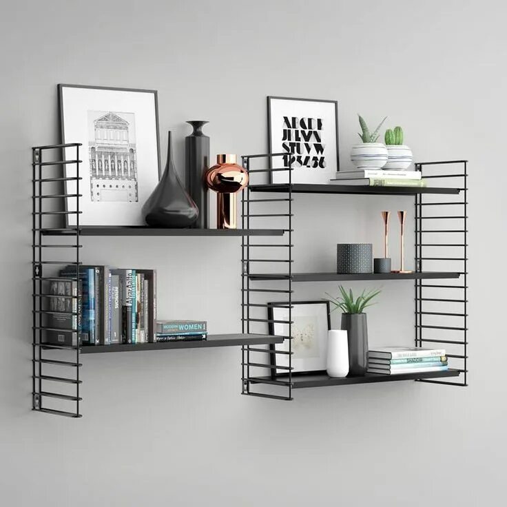 Two shelves. Полки металлические настенные черные. Настенные полки металлические в скандинавском стиле. Shelves Metal 5 секции White/Black. Дизайнерские полки из металлической сетки.