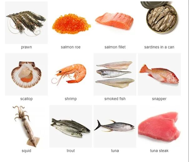 Название для мясной продукции. Мясо и рыба на английском. Мясные продукты на английском. Еда на английском языке. Морские продукты на английском.