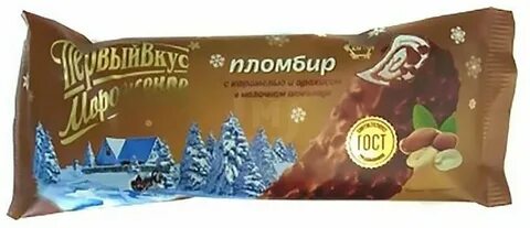 Мороженое с арахисом и карамелью