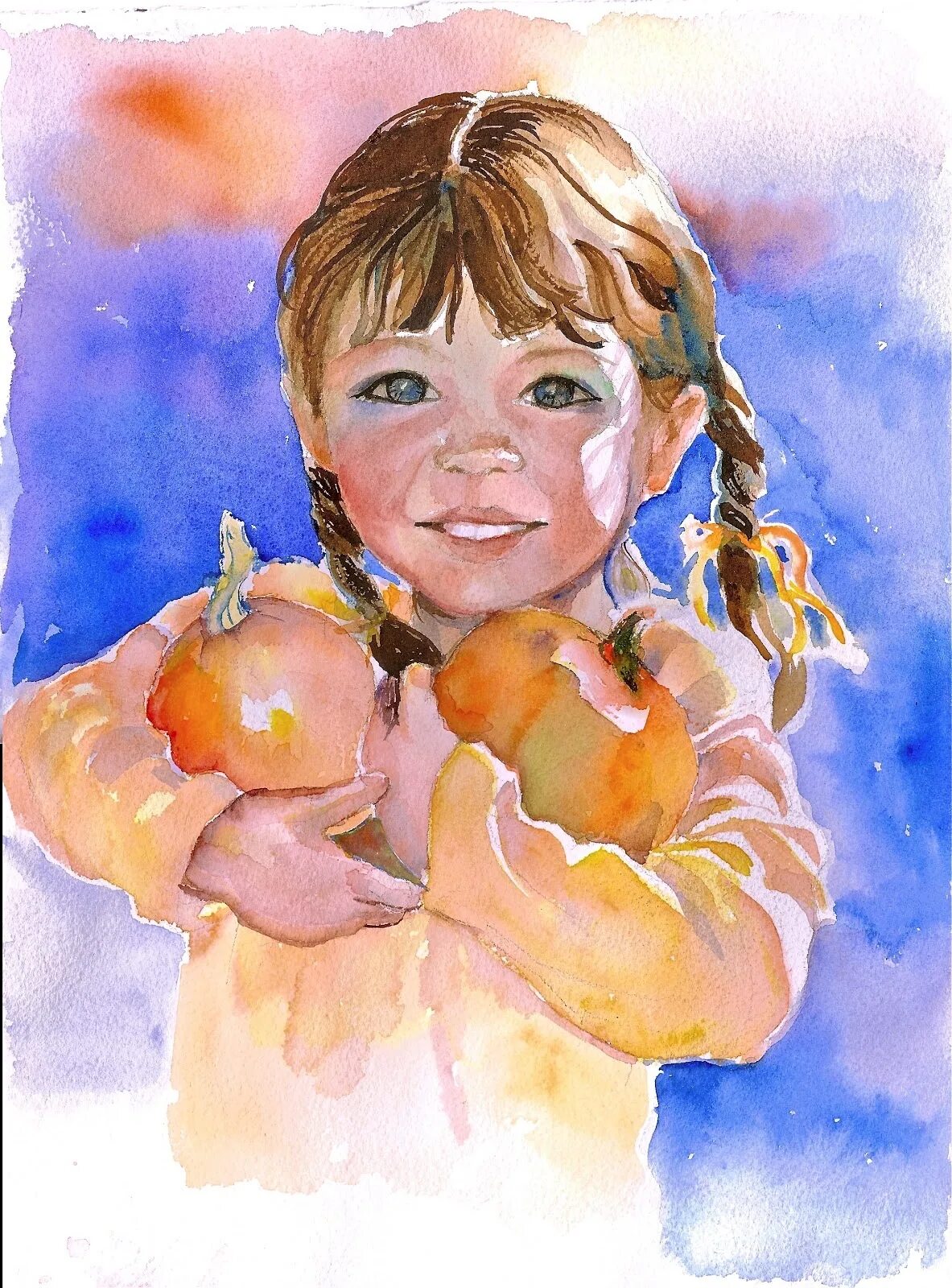 Акварельные детские. Портрет ребенка акварелью. Детские рисунки акварелью. Иллюстративный портрет. Портрет гуашью для детей.