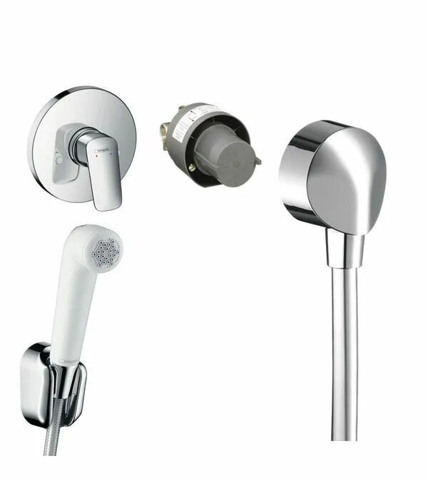 Комплект гигиенического душа Hansgrohe logis e setlogisg (71604000+13620180 +27454000+32127000). Гигиенический набор logis Hansgrohe 71604000. Смеситель гигиенический hansgrohe