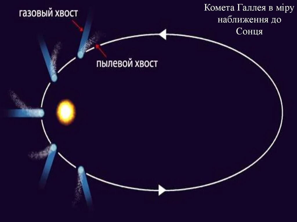 Кометы движутся вокруг