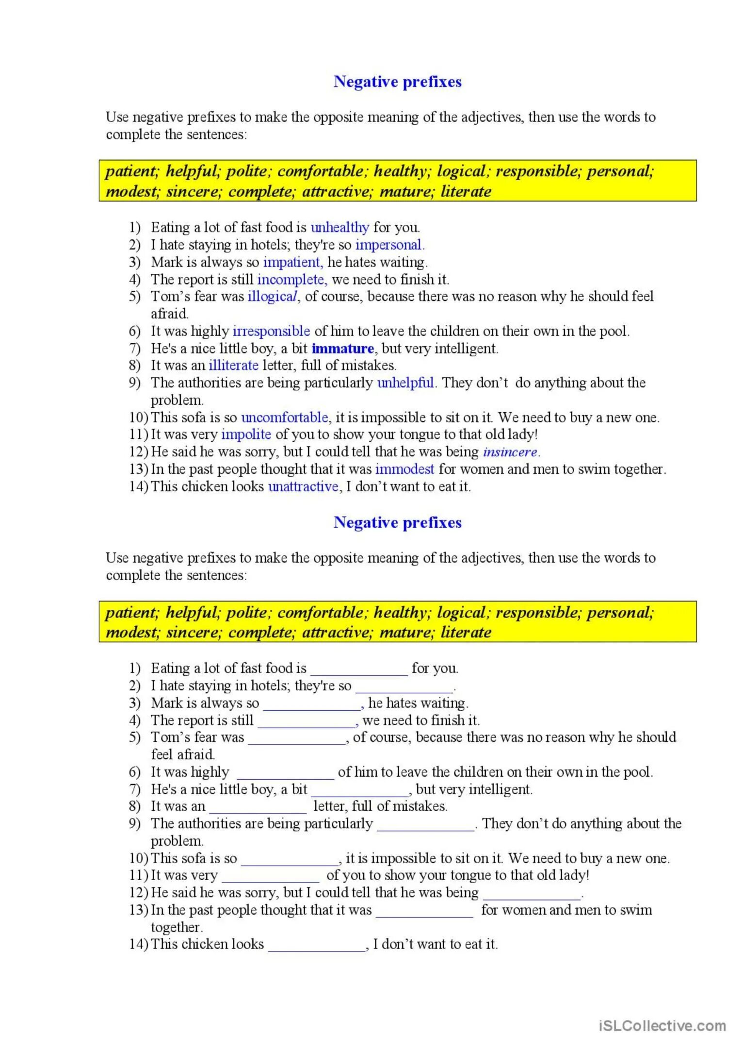 Negative prefixes exercises. Negative prefixes adjectives. negative prefixes in english worksheets. negative prefixes adjectives worksheets. adjectives with negative prefixes.