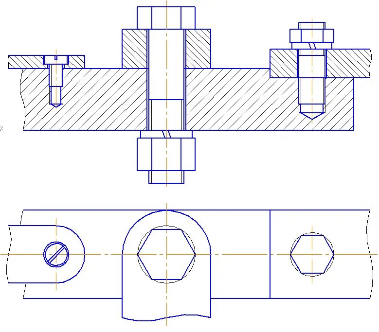 Болтовое соединение деталей. Болтовое соединение двух деталей. Соединения шпилькой болтом винтом черчение. Болтовое соединение рамы. Соединение винтом чертеж.