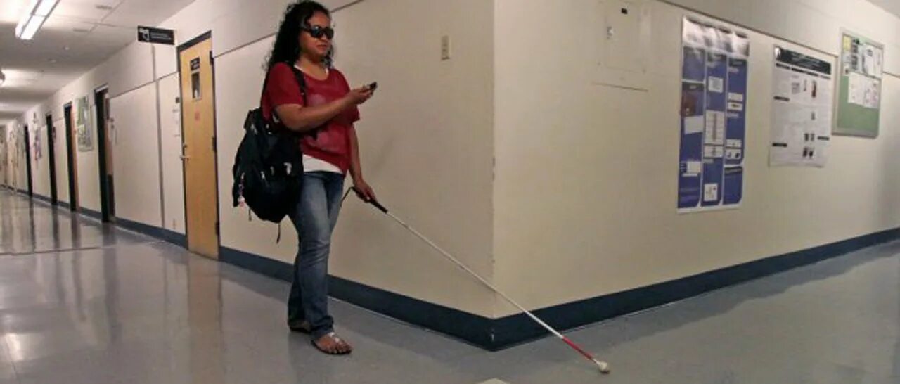 Blind system. Navigation for blind. visually impaired signage in schools.