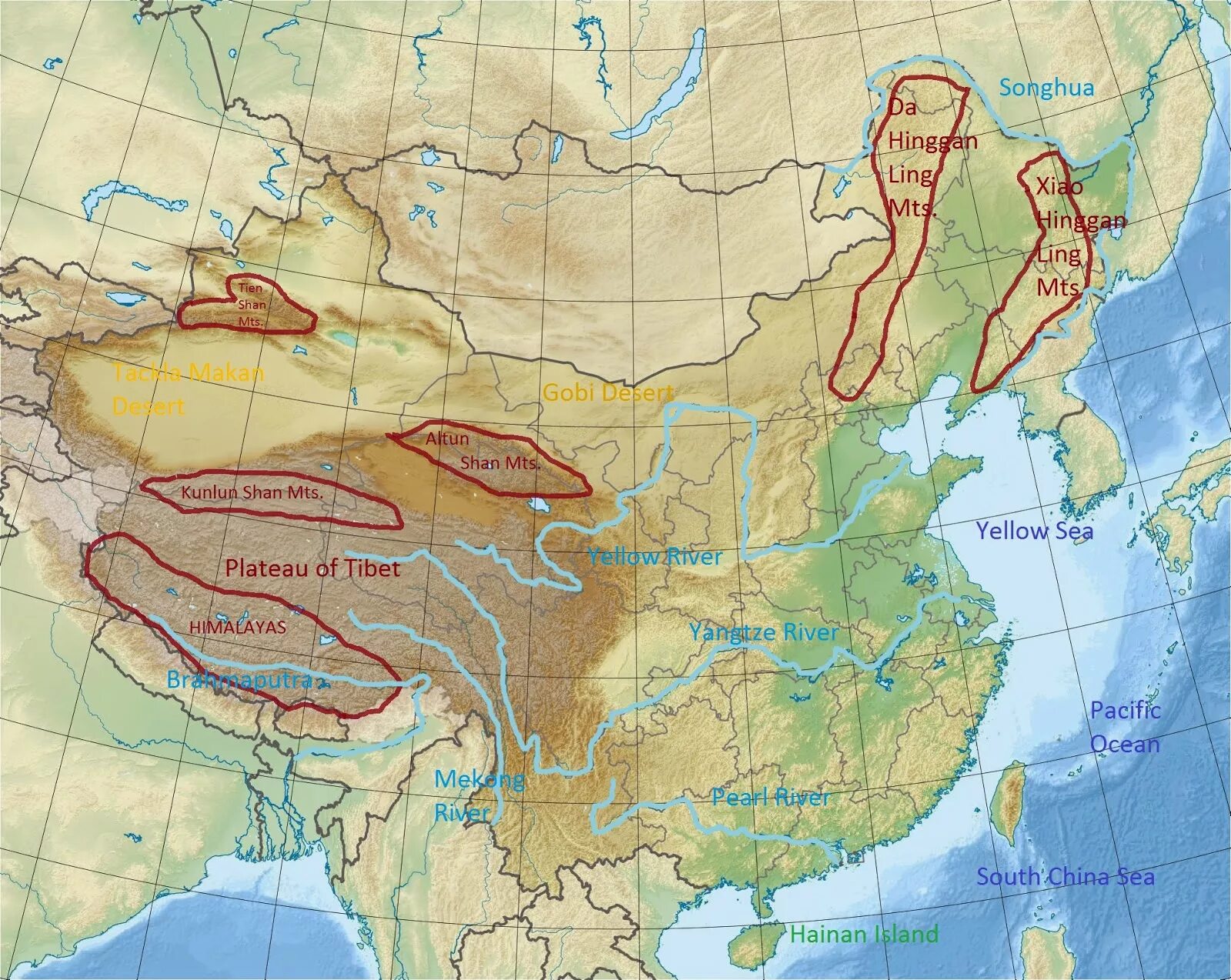 Великая китайская равнина на физической карте. Пустыня Гоби на карте Евразии. Джунгарская Гоби пустыня. Китай пустыня Алашань. Пустыня Гоби на карте Китая.