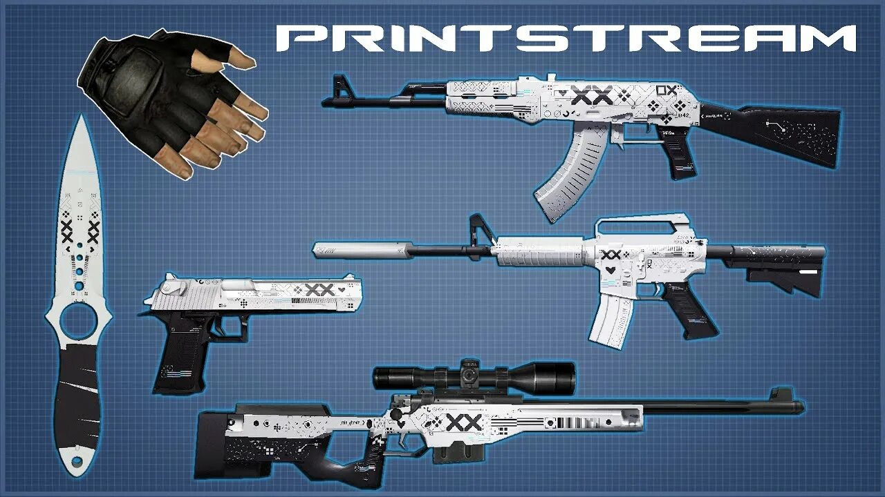 Printstream. Printstream cs 1.6 модель. макеты оружия.
