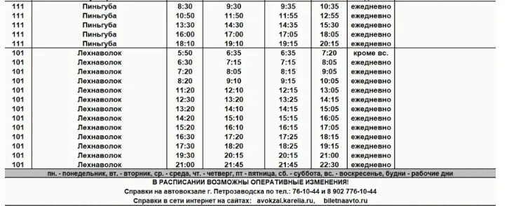 Петрозаводск мелиоративный расписание