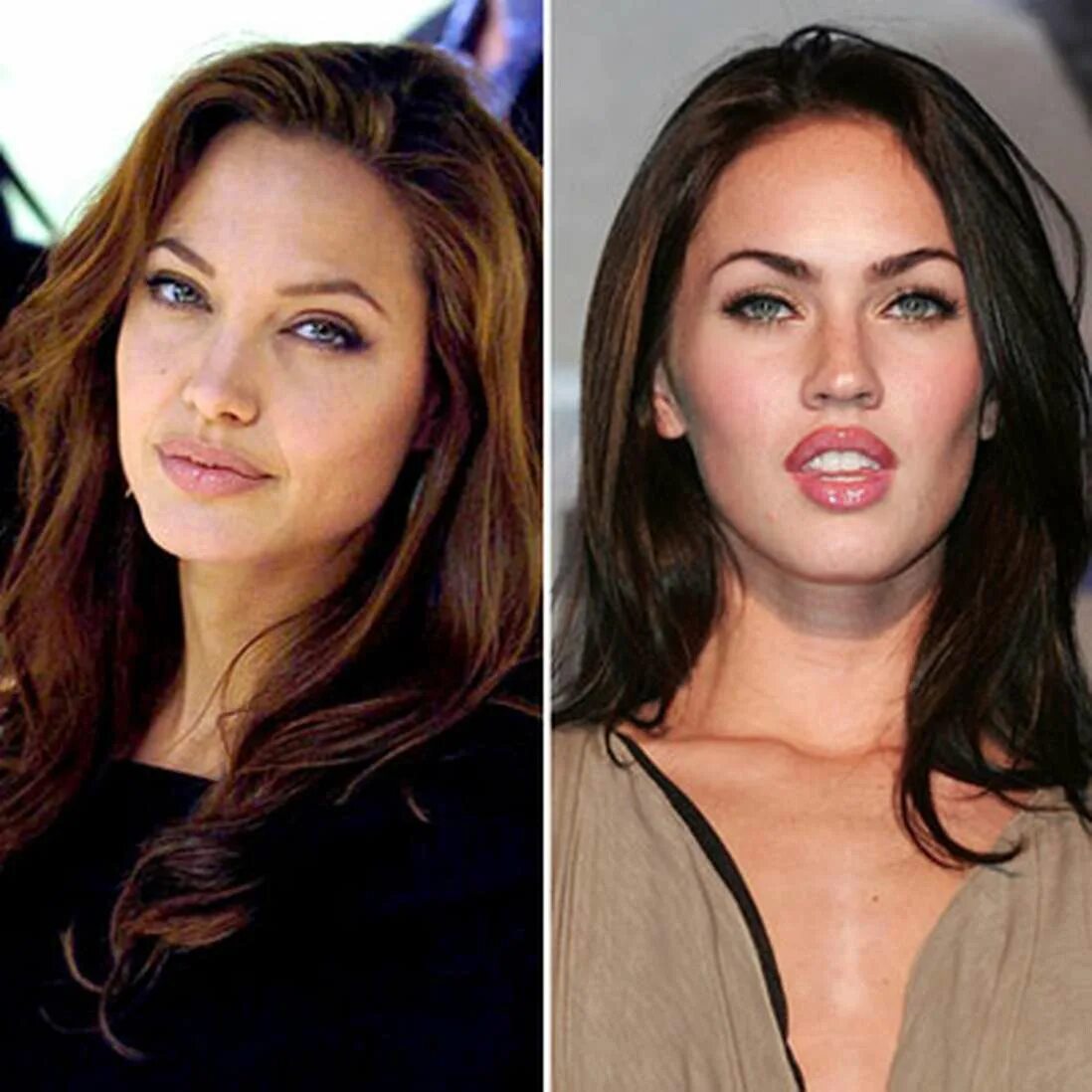 Сравнения женщин. Меган Фокс и Анджелина Джоли. Меган Фокс против Анджелина Джоли. Меган Фокс или Джоли. Меган Фокс и Анджелина Джоли в одном лице.