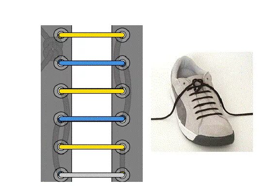 Способы завязывания шнурков. Прямая шнуровка ботинок. Красивая шнуровка кроссовок.