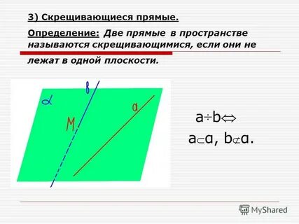 Скрещивающиеся прямые определение